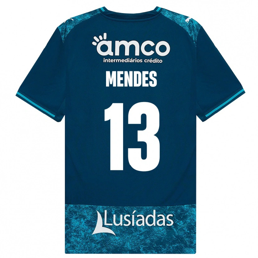 Danxen Uomo Maglia Emmanuel Mendes #13 Grigioardesiascuro Verdeacqua Kit Gara Away 2026/27 Maglietta