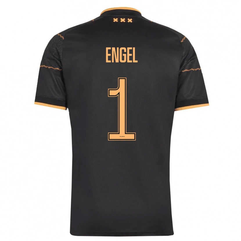 Danxen Uomo Maglia Mark Engel #1 Nero Arancione Kit Gara Away 2026/27 Maglietta