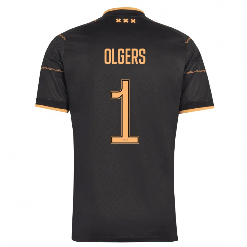 Danxen Uomo Maglia Guus Olgers #1 Nero Arancione Kit Gara Away 2026/27 Maglietta