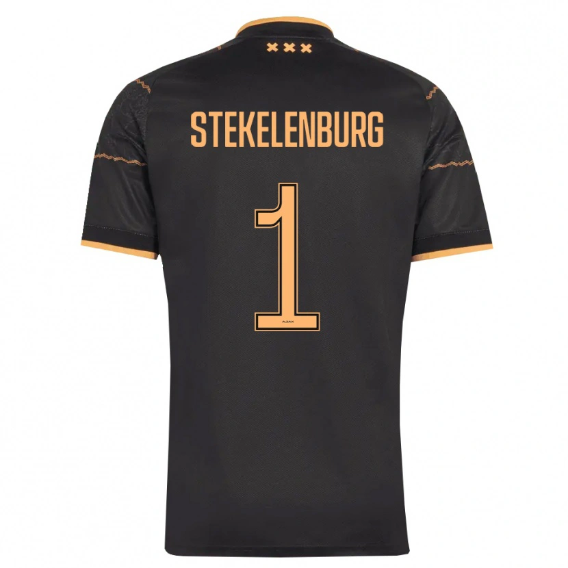 Danxen Uomo Maglia Maarten Stekelenburg #1 Nero Arancione Kit Gara Away 2026/27 Maglietta