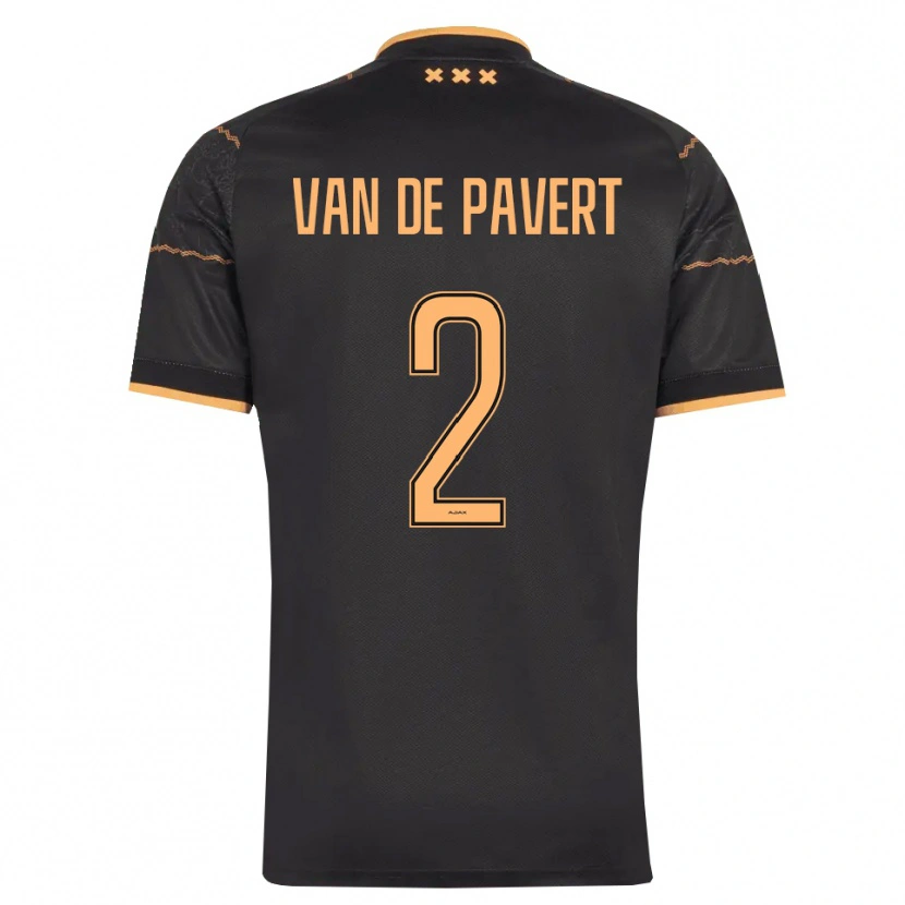 Danxen Uomo Maglia Ryan Van De Pavert #2 Nero Arancione Kit Gara Away 2026/27 Maglietta