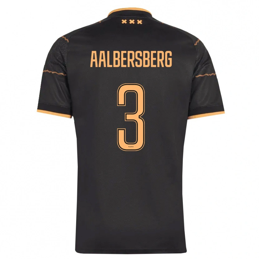 Danxen Uomo Maglia Miles Aalbersberg #3 Nero Arancione Kit Gara Away 2026/27 Maglietta