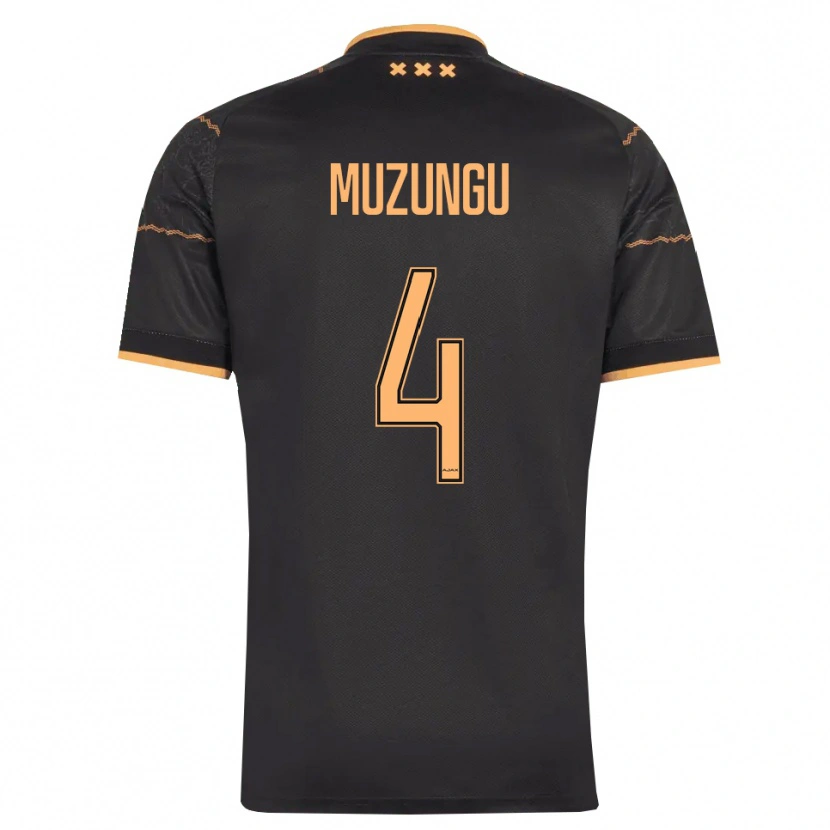Danxen Uomo Maglia Marvyn Muzungu #4 Nero Arancione Kit Gara Away 2026/27 Maglietta