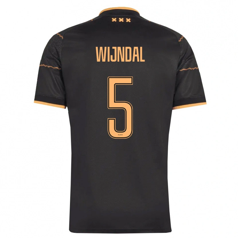 Danxen Uomo Maglia Owen Wijndal #5 Nero Arancione Kit Gara Away 2026/27 Maglietta