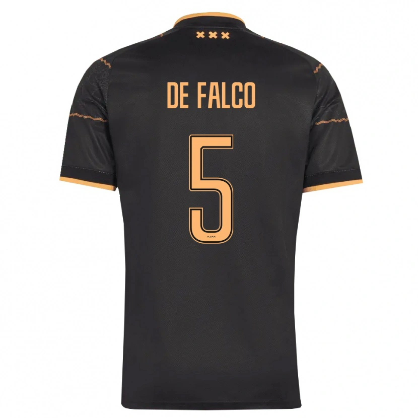 Danxen Uomo Maglia Sinclair De Falco #5 Nero Arancione Kit Gara Away 2026/27 Maglietta