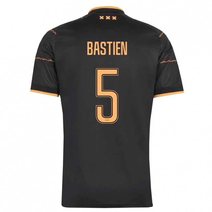 Danxen Uomo Maglia Joshua Bastien #5 Nero Arancione Kit Gara Away 2026/27 Maglietta