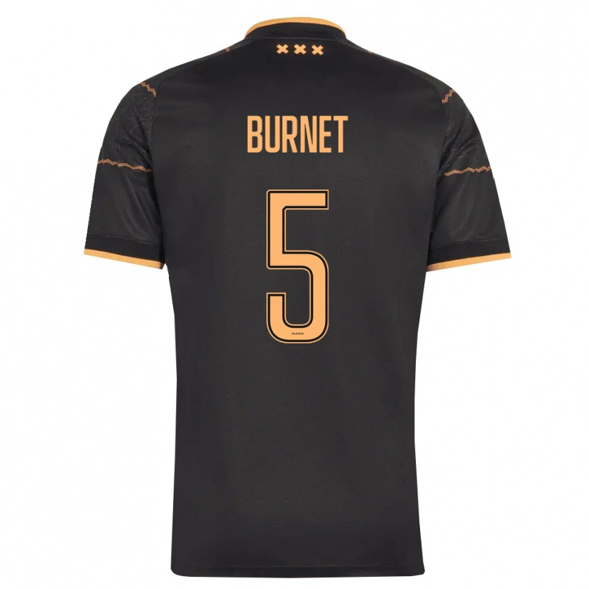 Danxen Uomo Maglia Lorenzo Burnet #5 Nero Arancione Kit Gara Away 2026/27 Maglietta