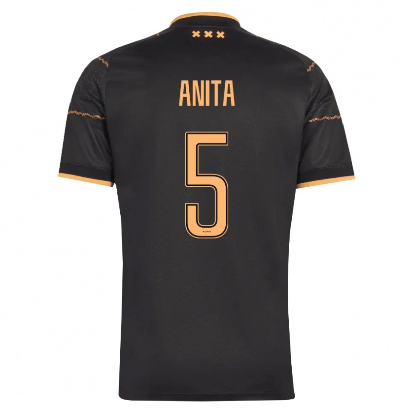 Danxen Uomo Maglia Vurnon Anita #5 Nero Arancione Kit Gara Away 2026/27 Maglietta