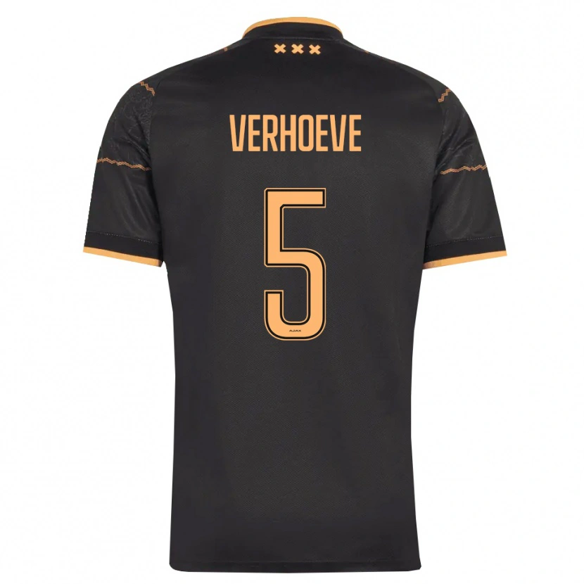 Danxen Uomo Maglia Soraya Verhoeve #5 Nero Arancione Kit Gara Away 2026/27 Maglietta