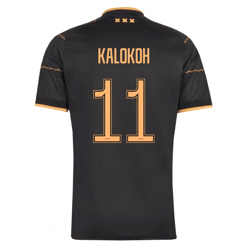 Danxen Uomo Maglia David Kalokoh #11 Nero Arancione Kit Gara Away 2026/27 Maglietta