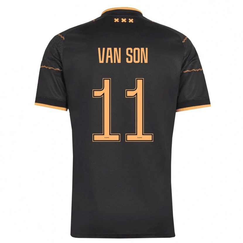 Danxen Uomo Maglia Daniël Van Son #11 Nero Arancione Kit Gara Away 2026/27 Maglietta