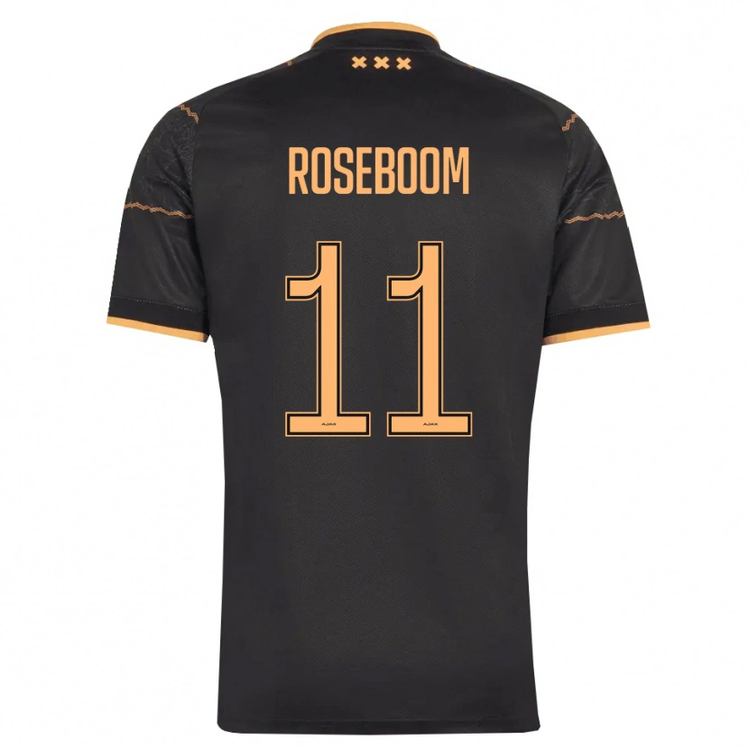 Danxen Uomo Maglia Youri Roseboom #11 Nero Arancione Kit Gara Away 2026/27 Maglietta