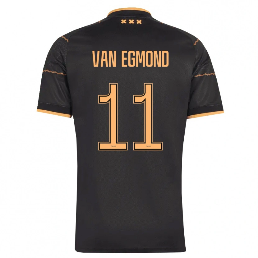 Danxen Uomo Maglia Bo Van Egmond #11 Nero Arancione Kit Gara Away 2026/27 Maglietta