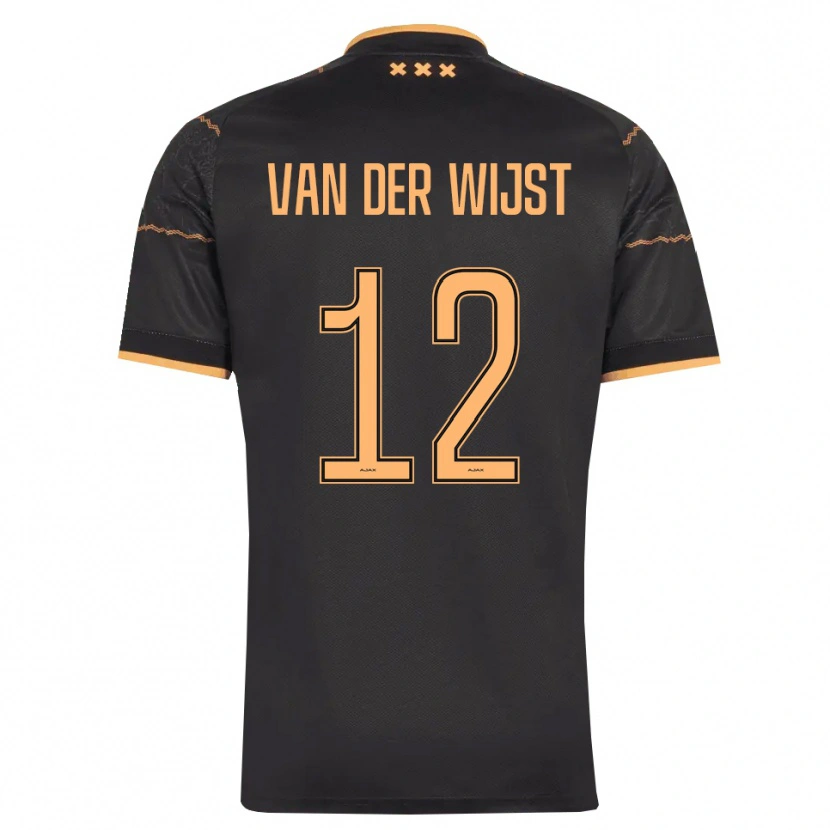 Danxen Uomo Maglia Giovanni Van Der Wijst #12 Nero Arancione Kit Gara Away 2026/27 Maglietta