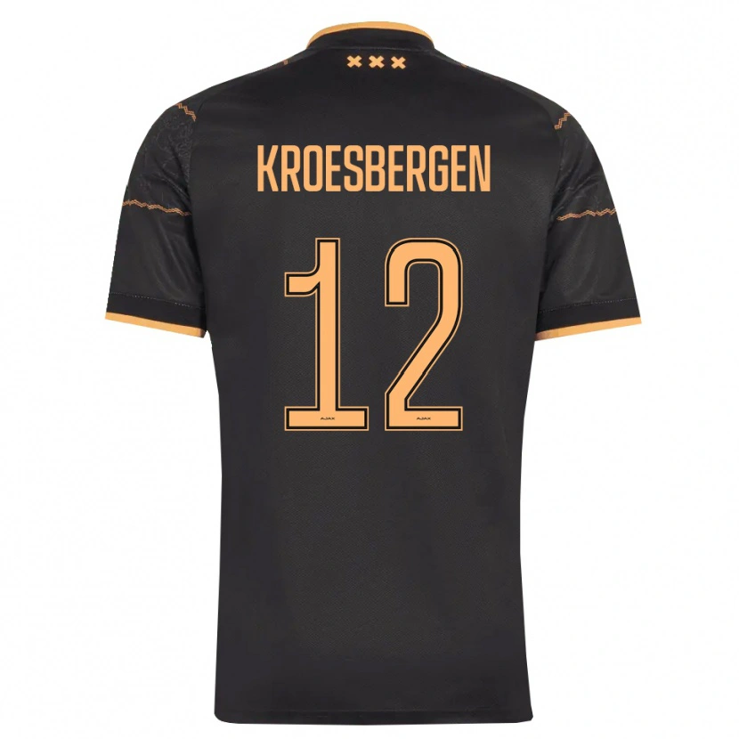 Danxen Uomo Maglia Branko Kroesbergen #12 Nero Arancione Kit Gara Away 2026/27 Maglietta
