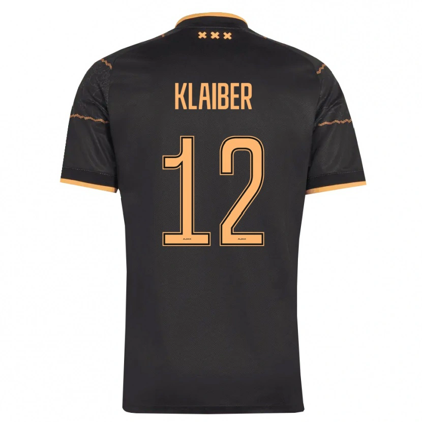 Danxen Uomo Maglia Sean Klaiber #12 Nero Arancione Kit Gara Away 2026/27 Maglietta
