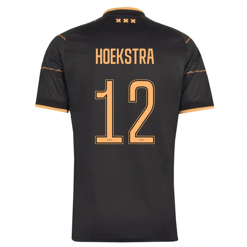 Danxen Uomo Maglia Isabelle Hoekstra #12 Nero Arancione Kit Gara Away 2026/27 Maglietta