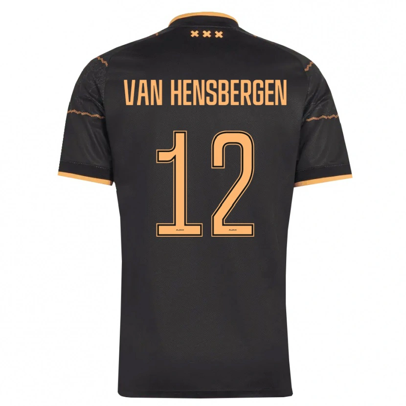 Danxen Uomo Maglia Jade Van Hensbergen #12 Nero Arancione Kit Gara Away 2026/27 Maglietta