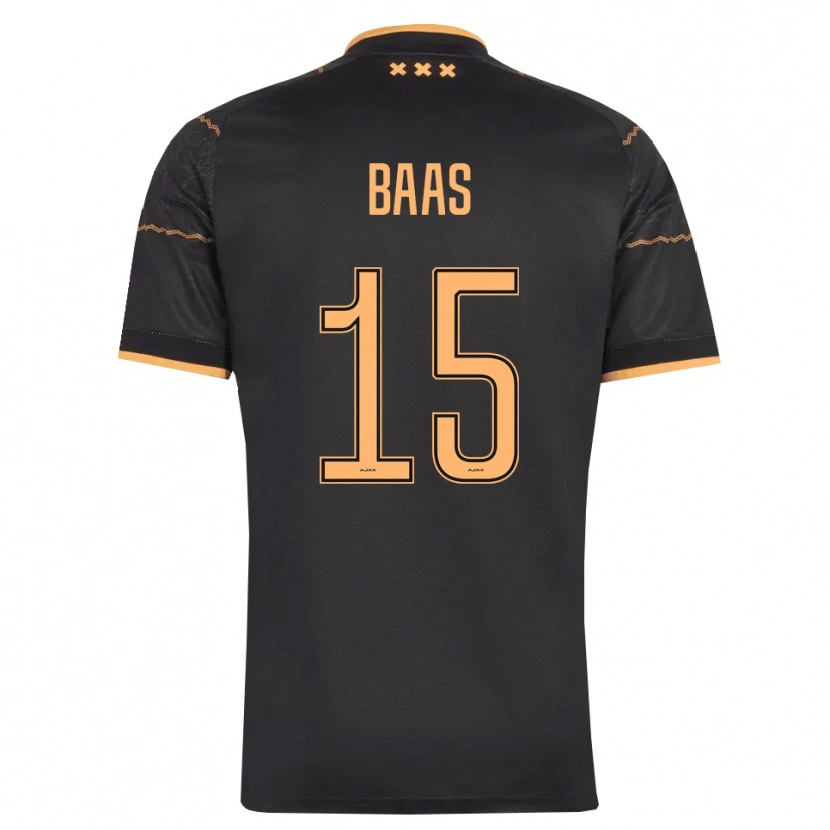 Danxen Uomo Maglia Youri Baas #15 Nero Arancione Kit Gara Away 2026/27 Maglietta