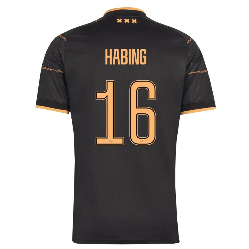Danxen Uomo Maglia Youri Habing #16 Nero Arancione Kit Gara Away 2026/27 Maglietta