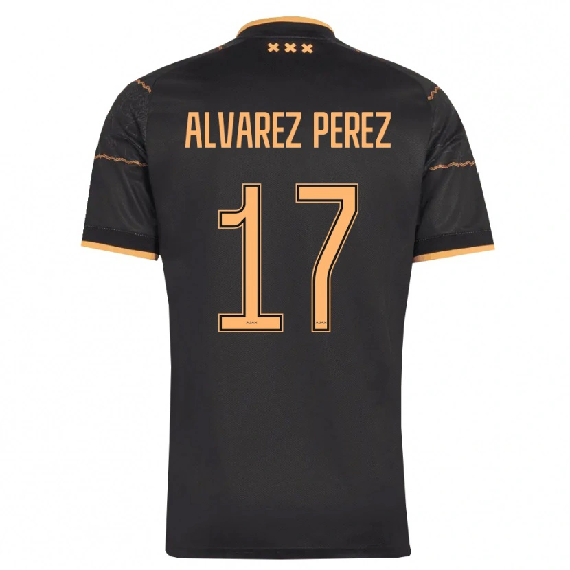 Danxen Uomo Maglia Marley Álvarez Pérez #17 Nero Arancione Kit Gara Away 2026/27 Maglietta