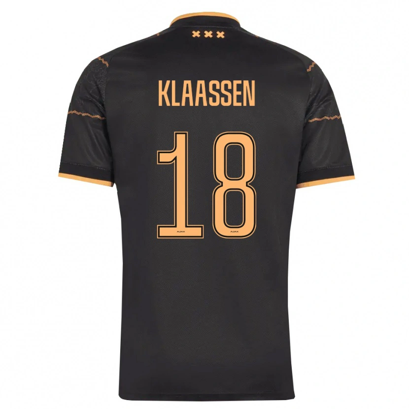Danxen Uomo Maglia Davy Klaassen #18 Nero Arancione Kit Gara Away 2026/27 Maglietta