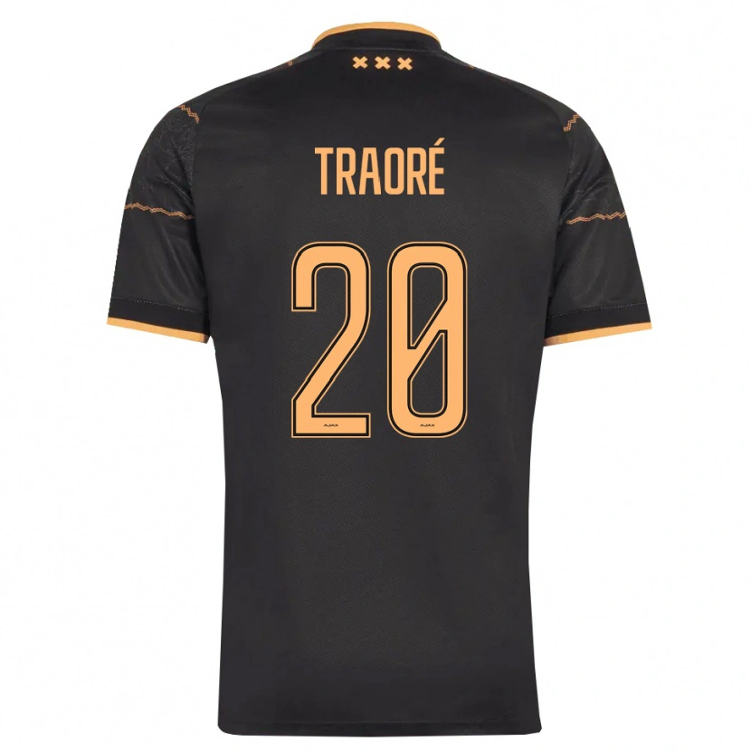 Danxen Uomo Maglia Bertrand Traore #20 Nero Arancione Kit Gara Away 2026/27 Maglietta