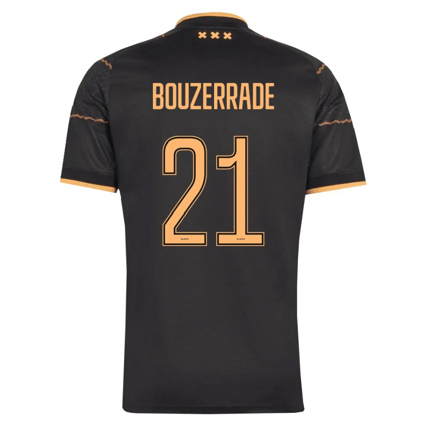 Danxen Uomo Maglia Zaina Bouzerrade #21 Nero Arancione Kit Gara Away 2026/27 Maglietta