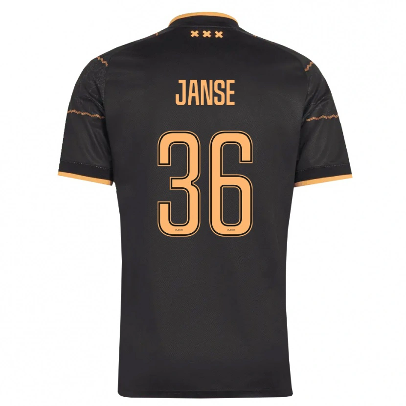 Danxen Uomo Maglia Dies Janse #36 Nero Arancione Kit Gara Away 2026/27 Maglietta