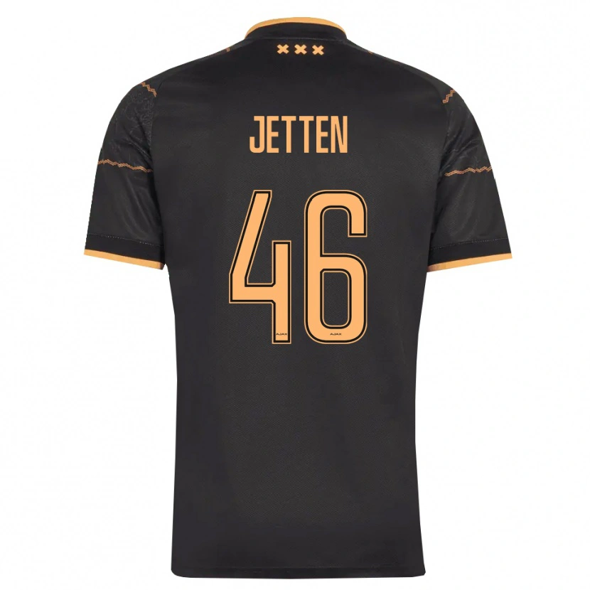 Danxen Uomo Maglia Lucas Jetten #46 Nero Arancione Kit Gara Away 2026/27 Maglietta