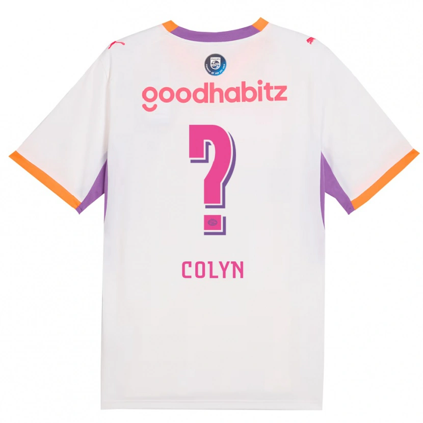 Danxen Uomo Maglia Simon Colyn #0 Bianco Viola Arancione Kit Gara Away 2026/27 Maglietta