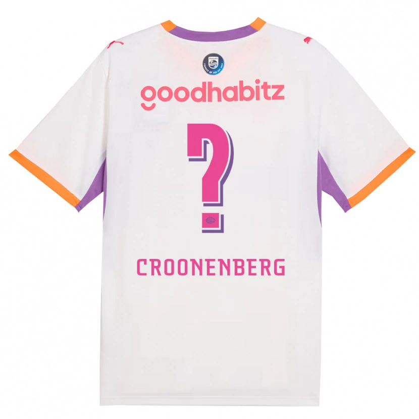 Danxen Uomo Maglia Luca Croonenberg #0 Bianco Viola Arancione Kit Gara Away 2026/27 Maglietta