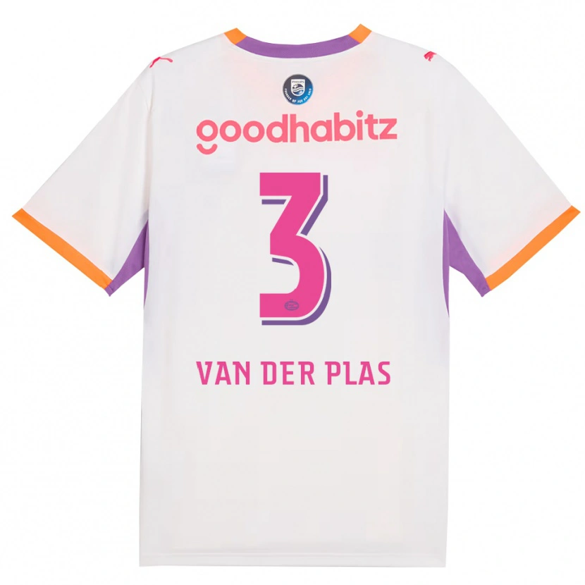 Danxen Uomo Maglia Sven Van Der Plas #3 Bianco Viola Arancione Kit Gara Away 2026/27 Maglietta