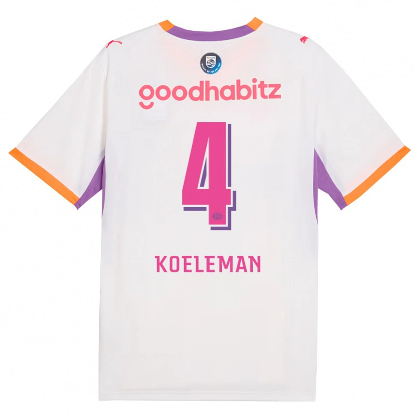 Danxen Uomo Maglia Senna Koeleman #4 Bianco Viola Arancione Kit Gara Away 2026/27 Maglietta