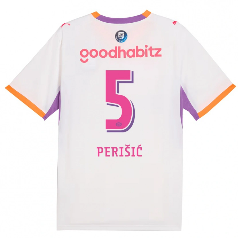 Danxen Uomo Maglia Ivan Perišić #5 Bianco Viola Arancione Kit Gara Away 2026/27 Maglietta