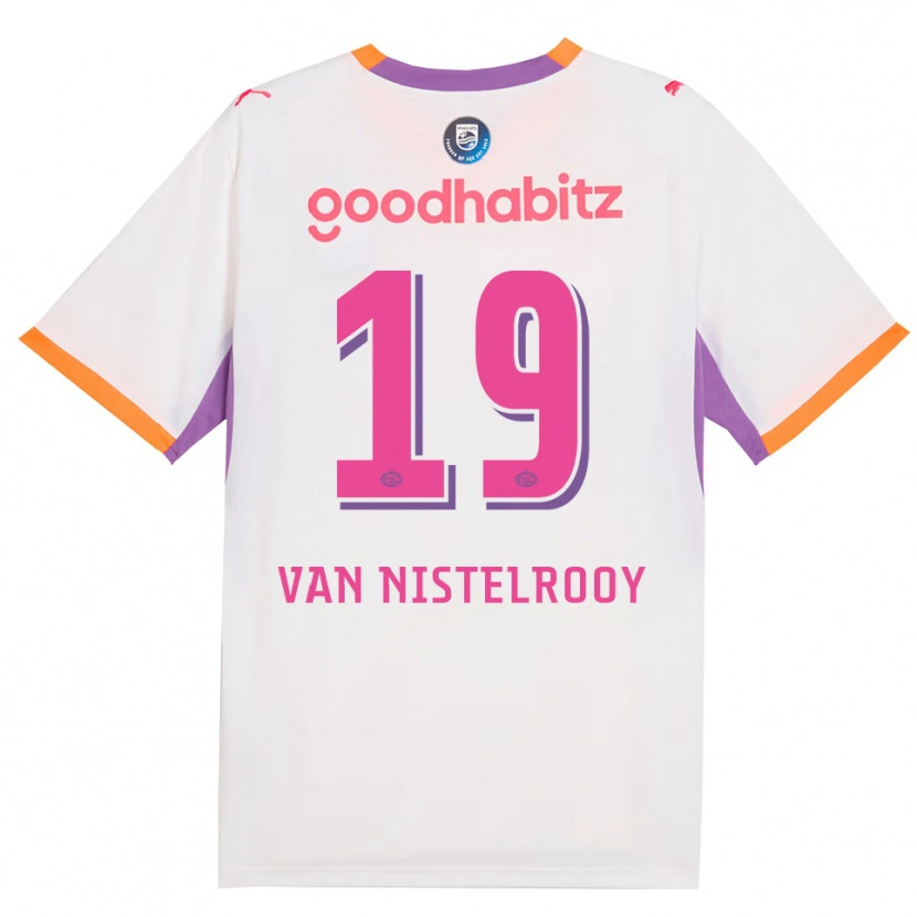 Danxen Uomo Maglia Liam Van Nistelrooy #19 Bianco Viola Arancione Kit Gara Away 2026/27 Maglietta