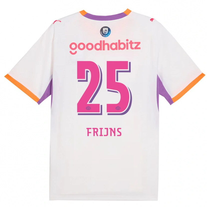 Danxen Uomo Maglia Emma Frijns #25 Bianco Viola Arancione Kit Gara Away 2026/27 Maglietta
