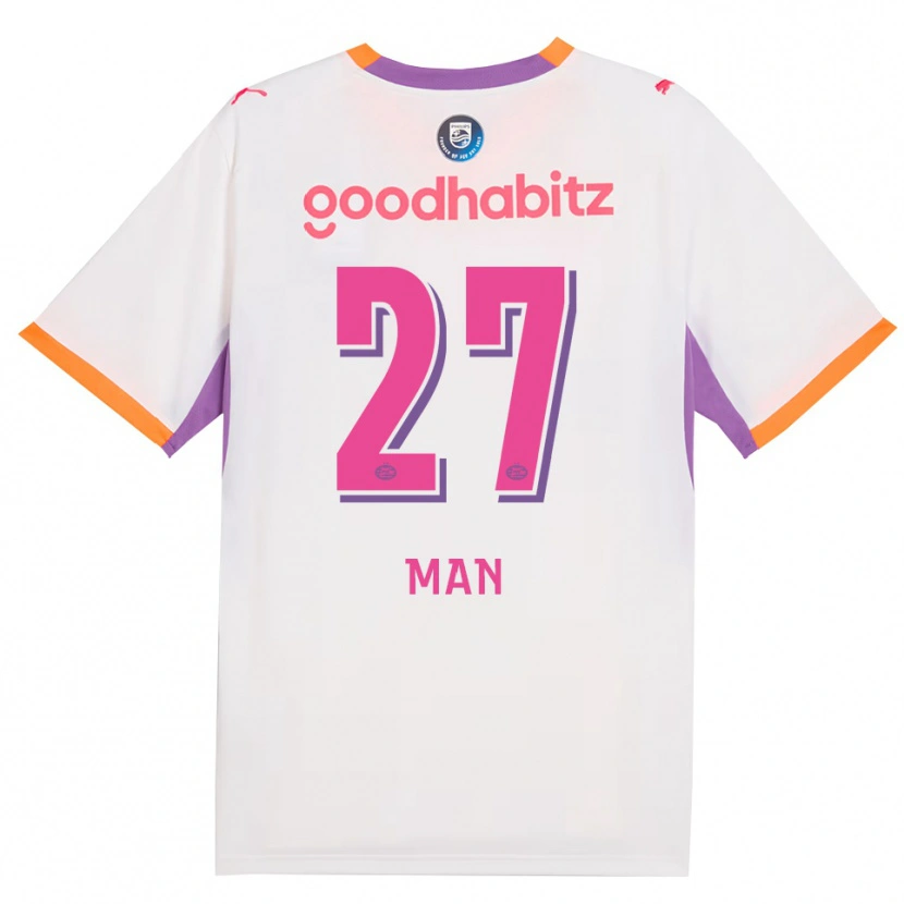 Danxen Uomo Maglia Dennis Man #27 Bianco Viola Arancione Kit Gara Away 2026/27 Maglietta