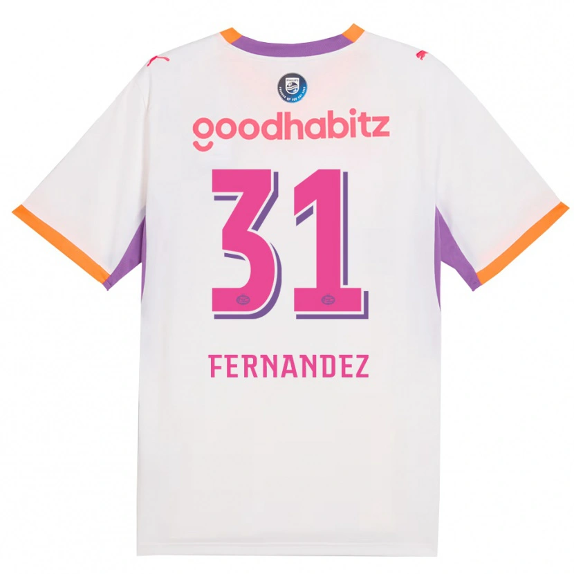 Danxen Uomo Maglia Noah Fernandez #31 Bianco Viola Arancione Kit Gara Away 2026/27 Maglietta