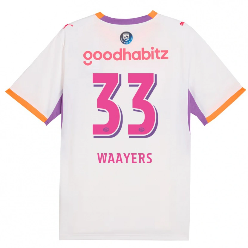 Danxen Uomo Maglia Eus Waayers #33 Bianco Viola Arancione Kit Gara Away 2026/27 Maglietta