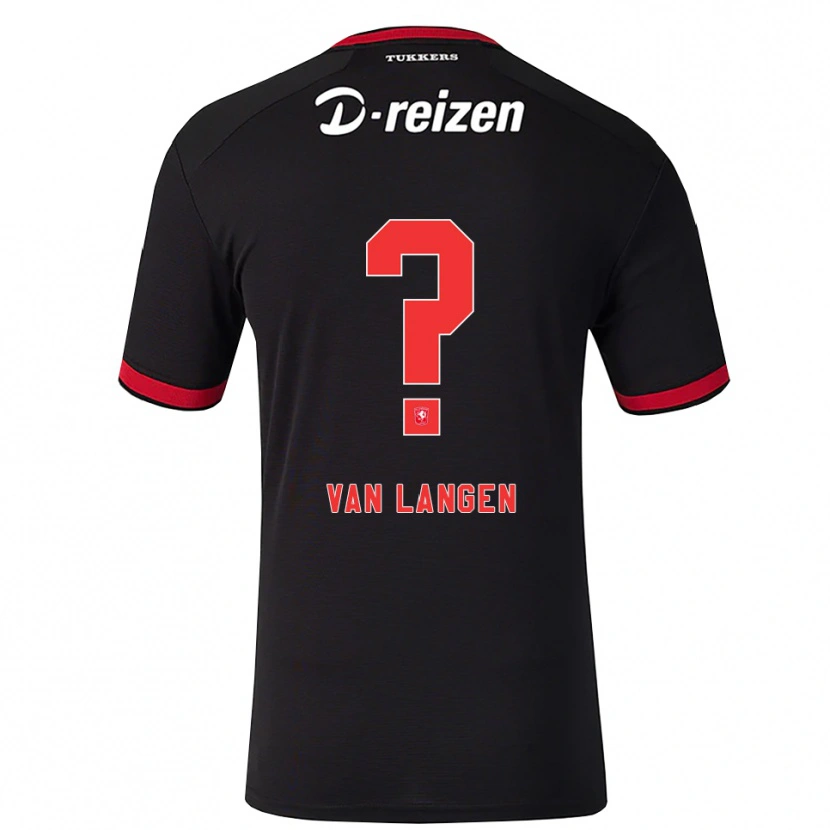 Danxen Uomo Maglia Siebe Van Langen #0 Rosso Bianco Nero Kit Gara Away 2026/27 Maglietta
