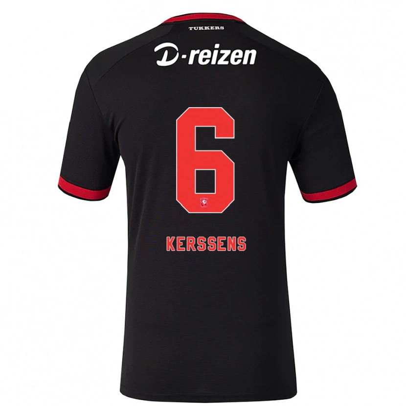 Danxen Uomo Maglia Tom Kerssens #6 Rosso Bianco Nero Kit Gara Away 2026/27 Maglietta