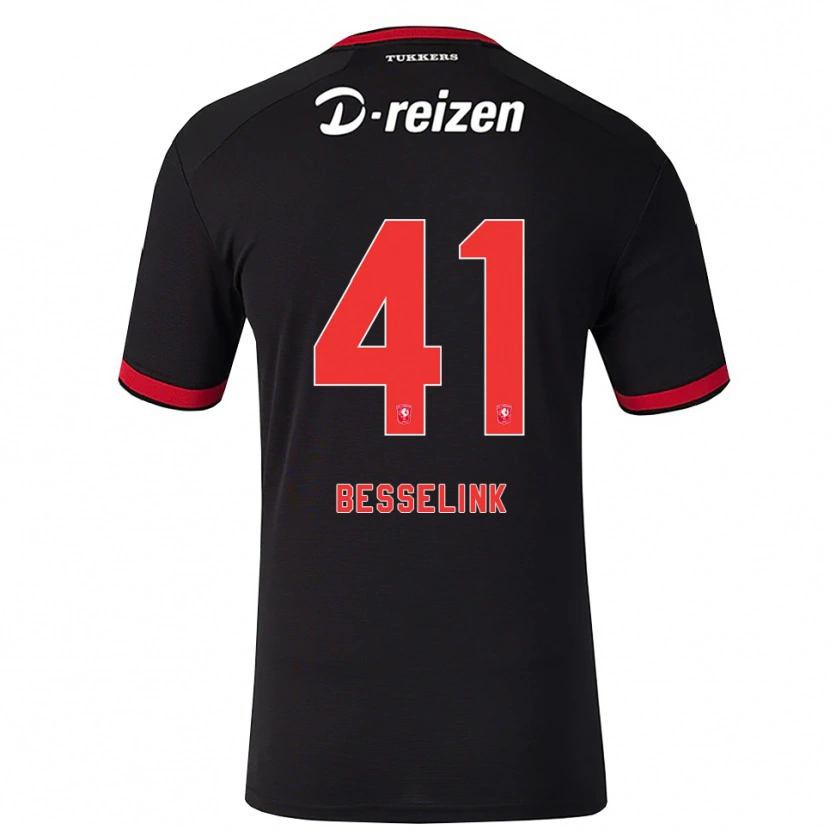 Danxen Uomo Maglia Gijs Besselink #41 Rosso Bianco Nero Kit Gara Away 2026/27 Maglietta