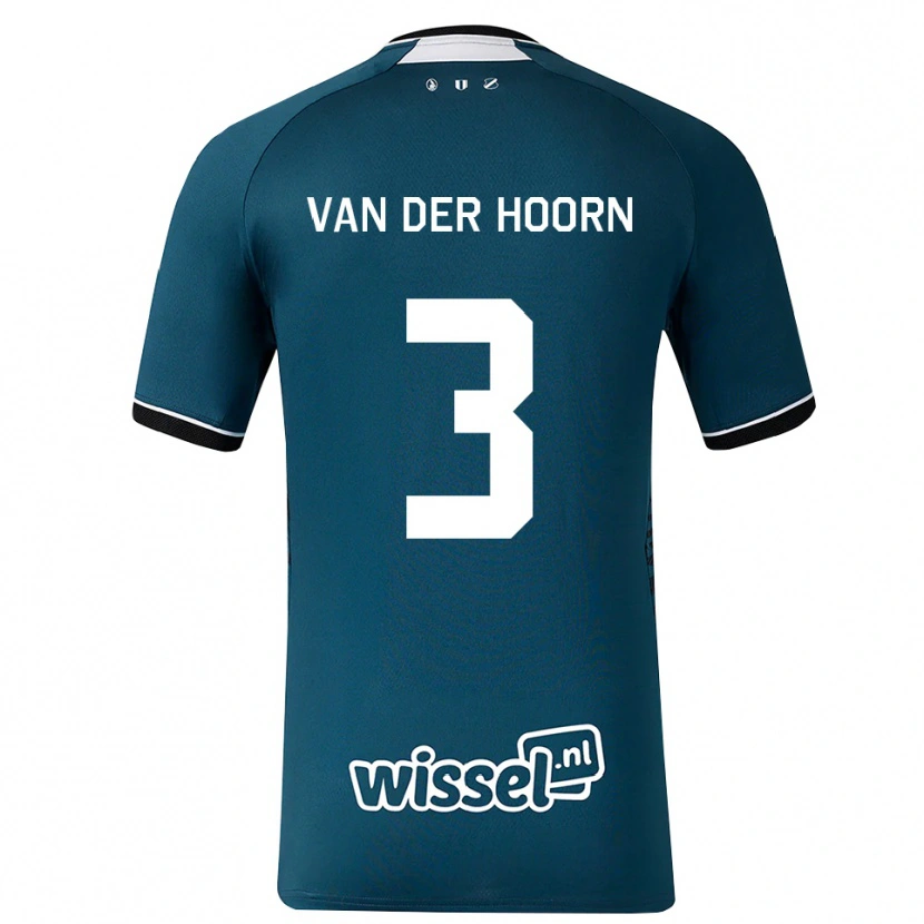 Danxen Uomo Maglia Mike Van Der Hoorn #3 Grigioardesiascuro Bianco Kit Gara Away 2026/27 Maglietta