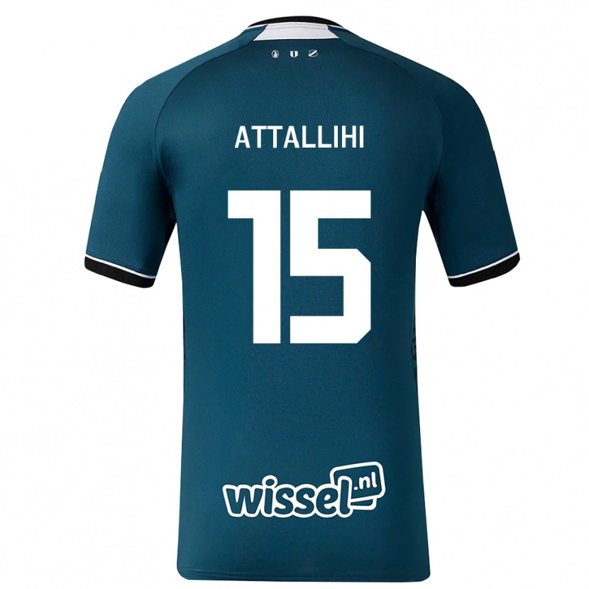 Danxen Uomo Maglia Adam Attallihi #15 Grigioardesiascuro Bianco Kit Gara Away 2026/27 Maglietta