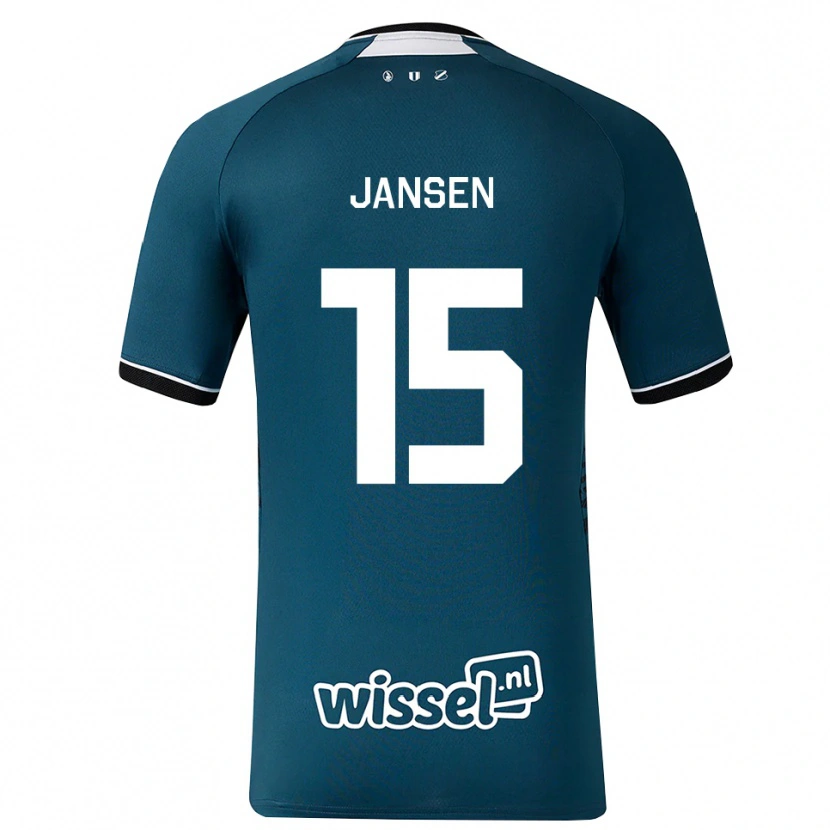 Danxen Uomo Maglia Scott Jansen #15 Grigioardesiascuro Bianco Kit Gara Away 2026/27 Maglietta