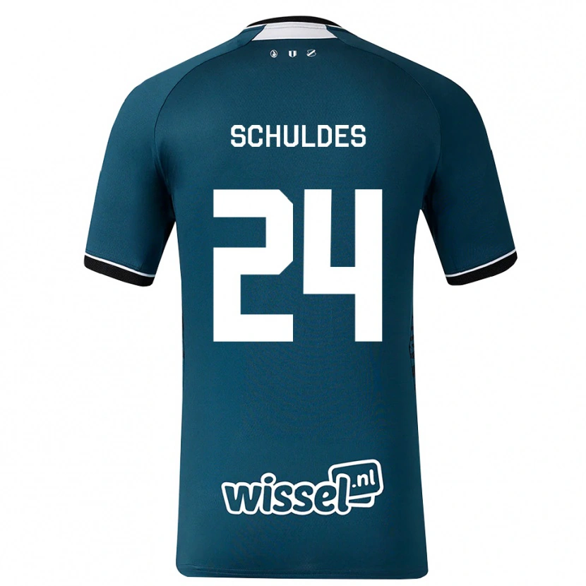 Danxen Uomo Maglia Jamie Schuldes #24 Grigioardesiascuro Bianco Kit Gara Away 2026/27 Maglietta