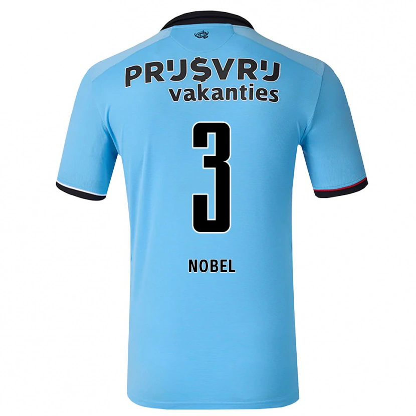 Danxen Uomo Maglia Sem Nobel #3 Blu Cielo Profondo Nero Rosso Kit Gara Away 2026/27 Maglietta