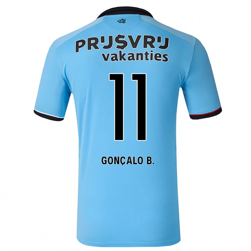Danxen Uomo Maglia Gonçalo Borges #11 Blu Cielo Profondo Nero Rosso Kit Gara Away 2026/27 Maglietta