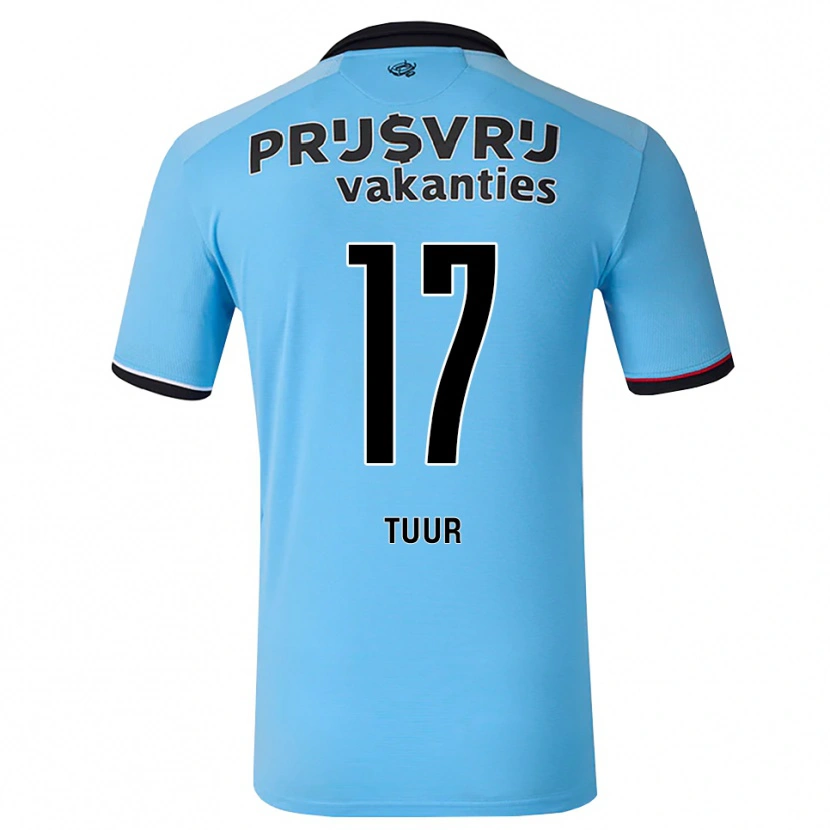 Danxen Uomo Maglia Jay-Sean Tuur #17 Blu Cielo Profondo Nero Rosso Kit Gara Away 2026/27 Maglietta